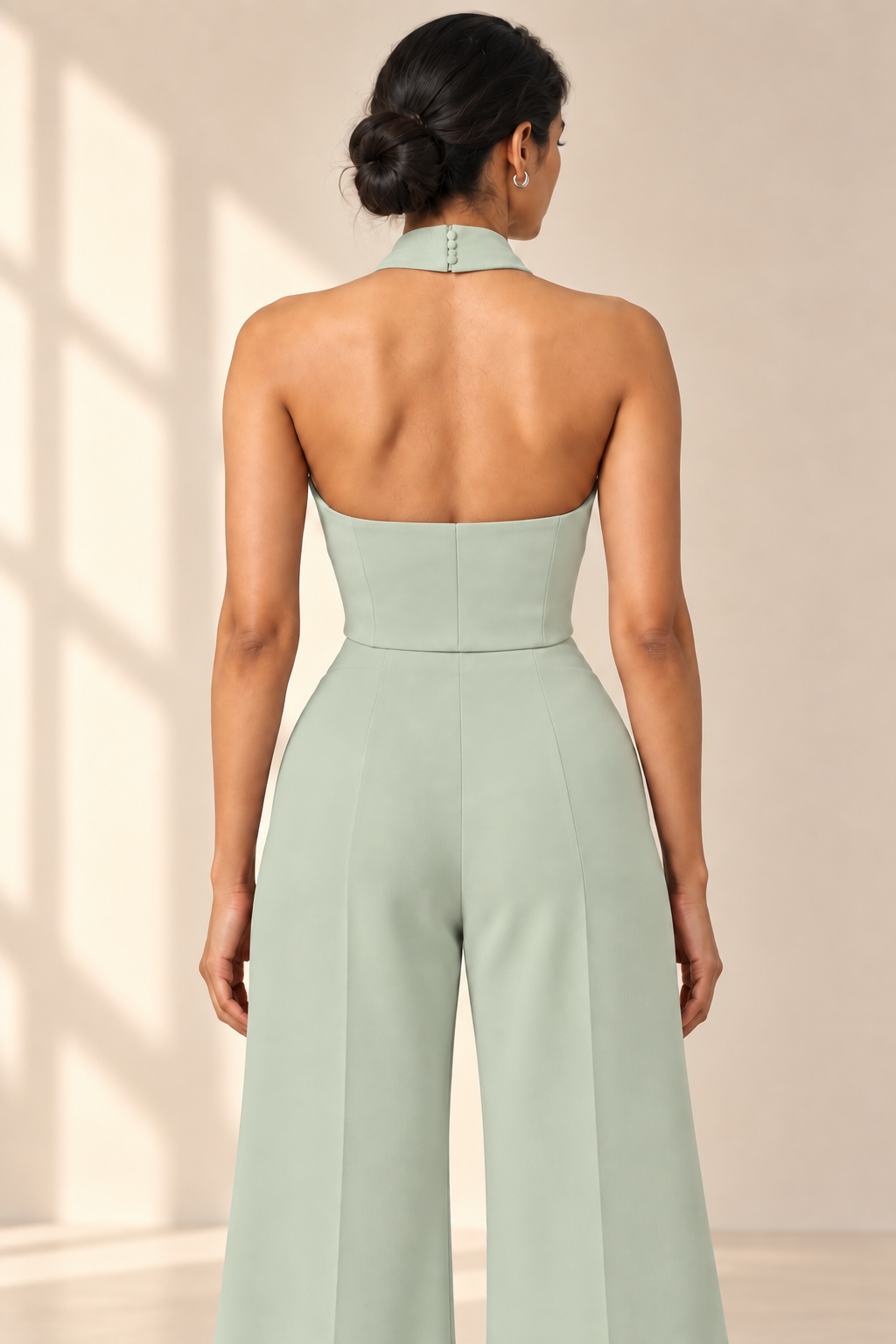 Draped Halter Neck Vest – Regal - Mint Green