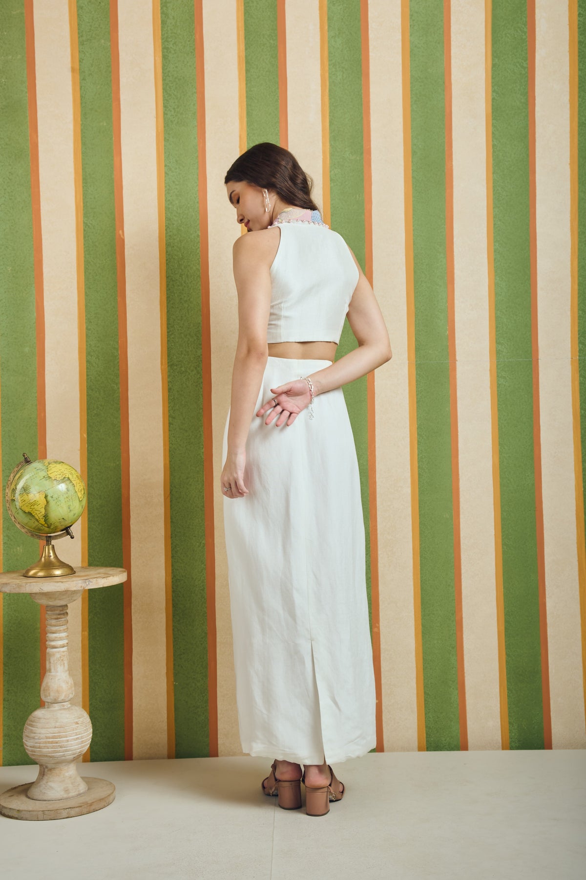 Button Front Straight Skirt – Reclaim - White