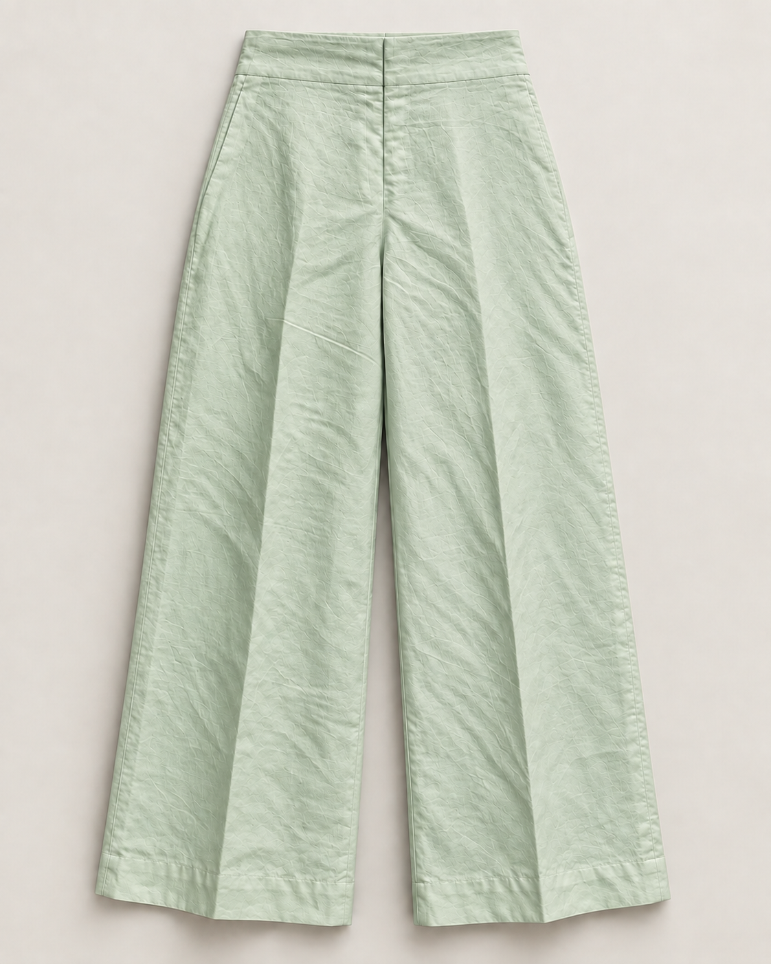 Plain Wide-Leg Trousers – Reclaim - Sage Green