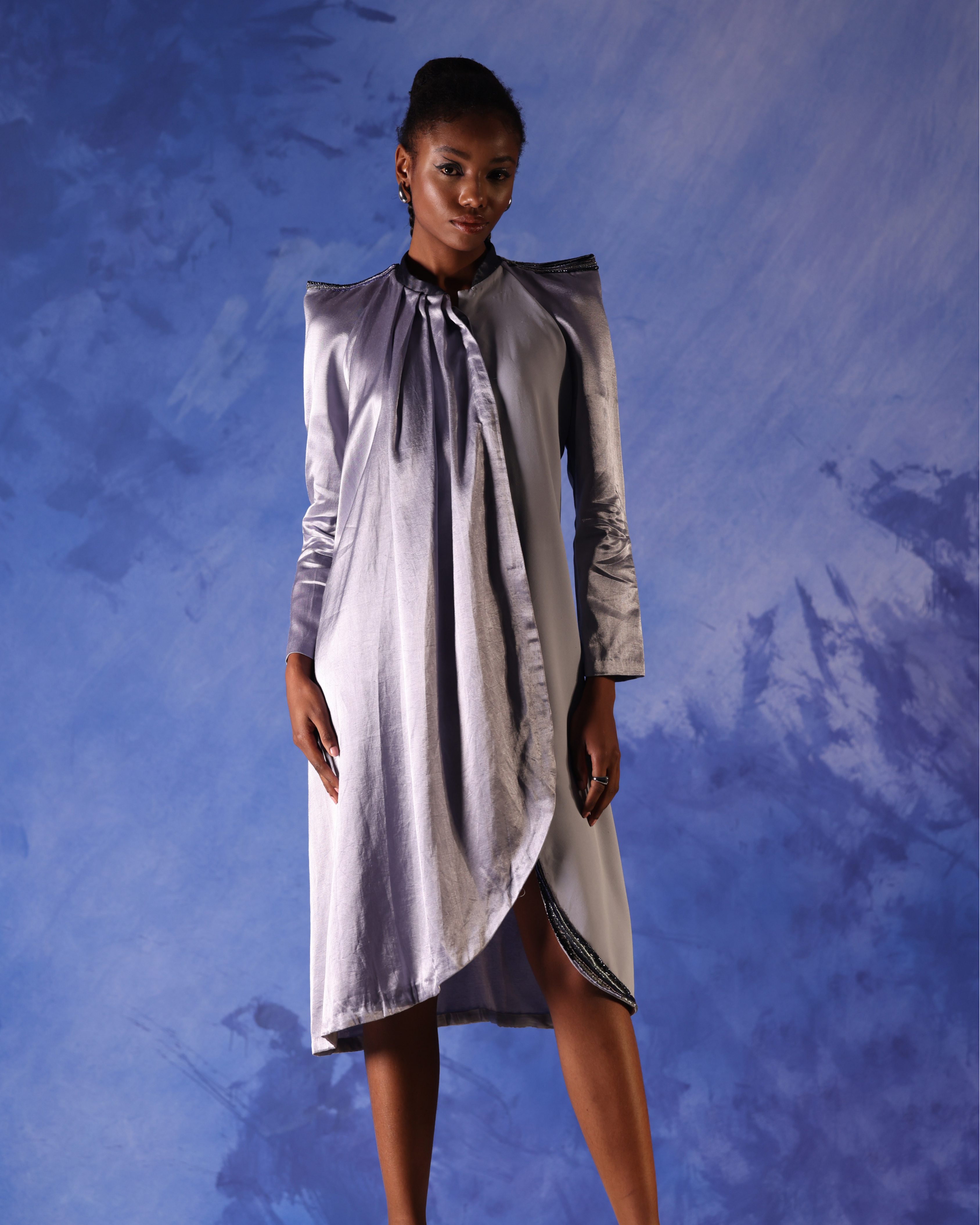 Nafisa Padded Shoulder Dress