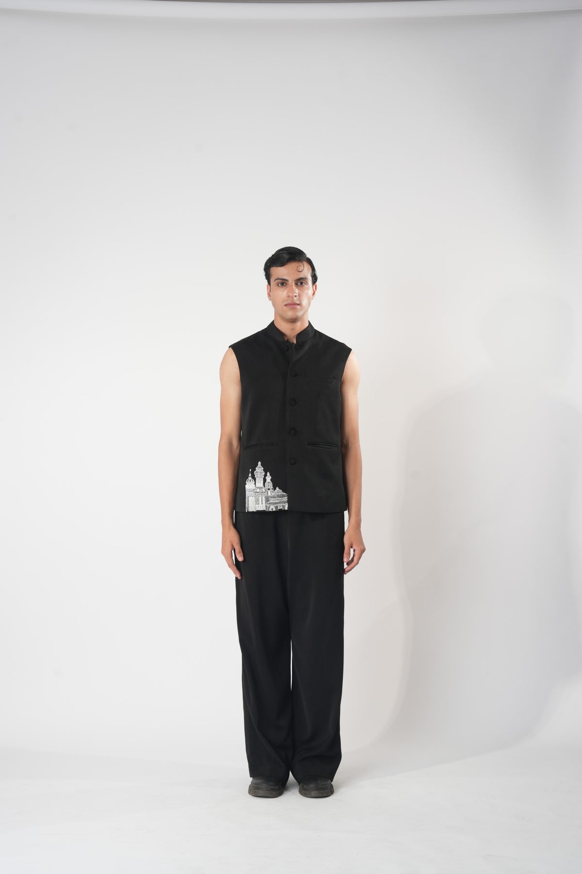 Wide-Leg Men's Trousers – Monarch - Black