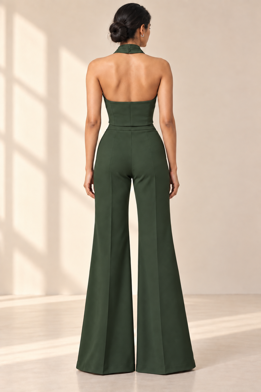 Draped Halter Neck Vest – Regal - Olive Green