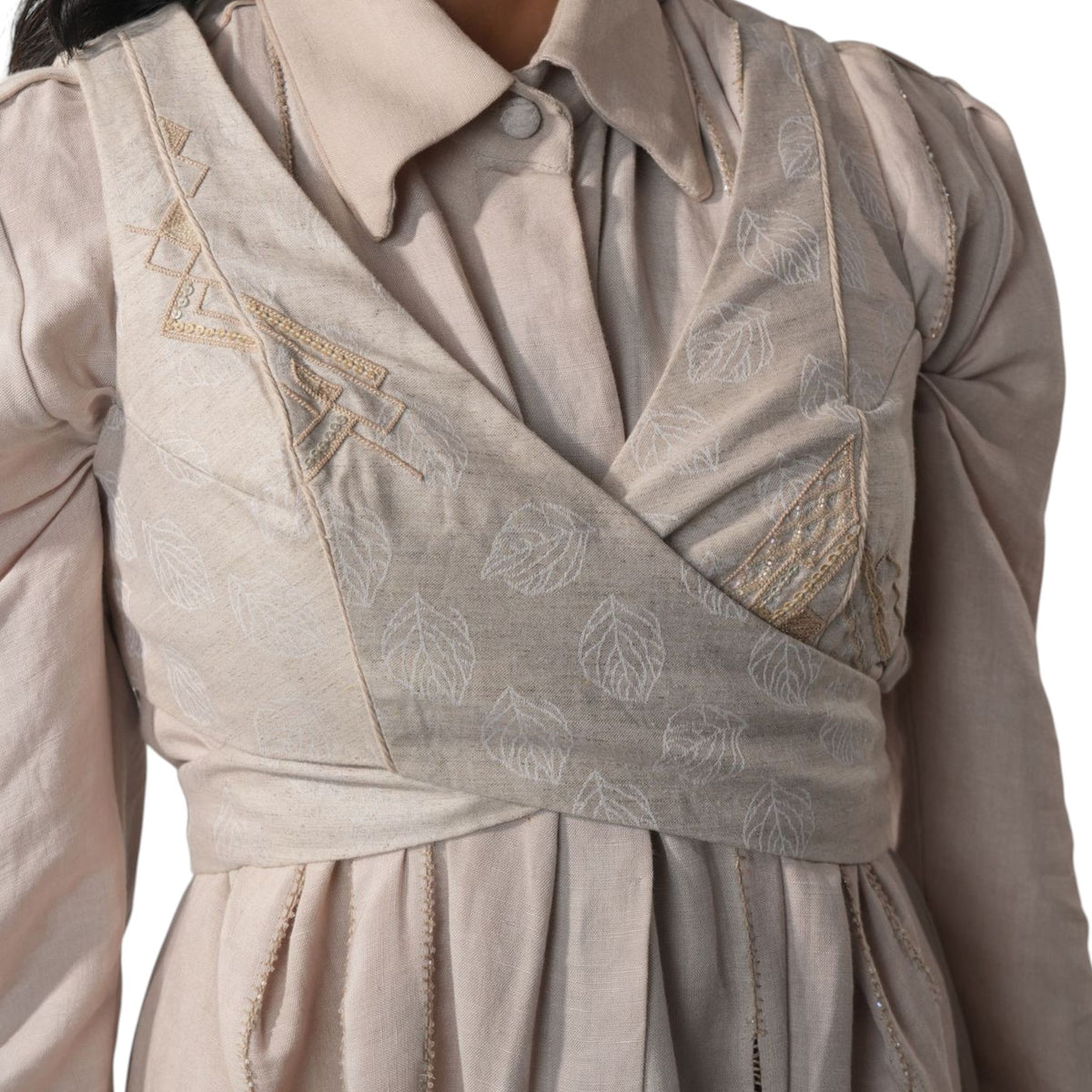 Criss Cross Backless Vest – Duskline - Beige