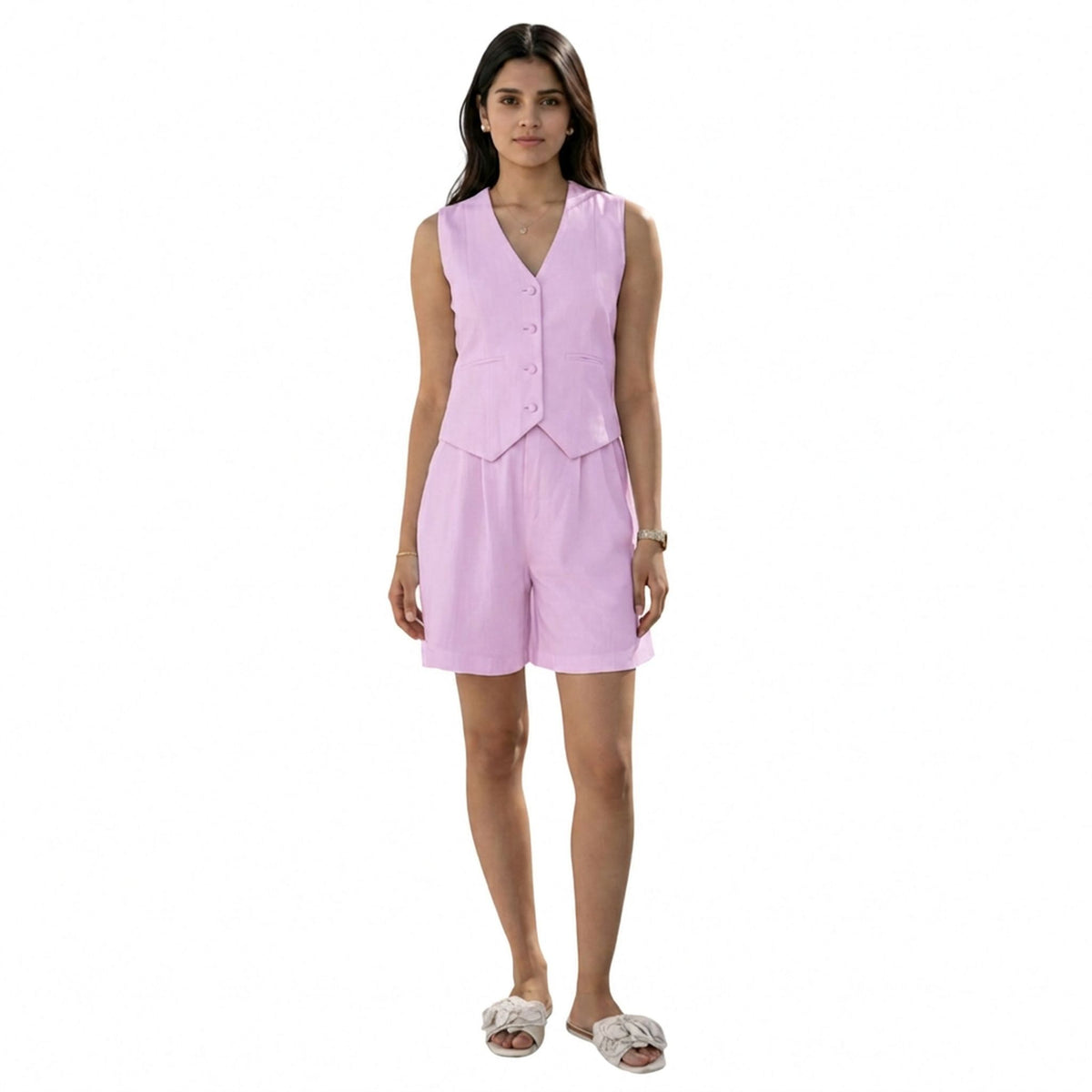 Tailored Hemp Vest – Power Muse - Lavender