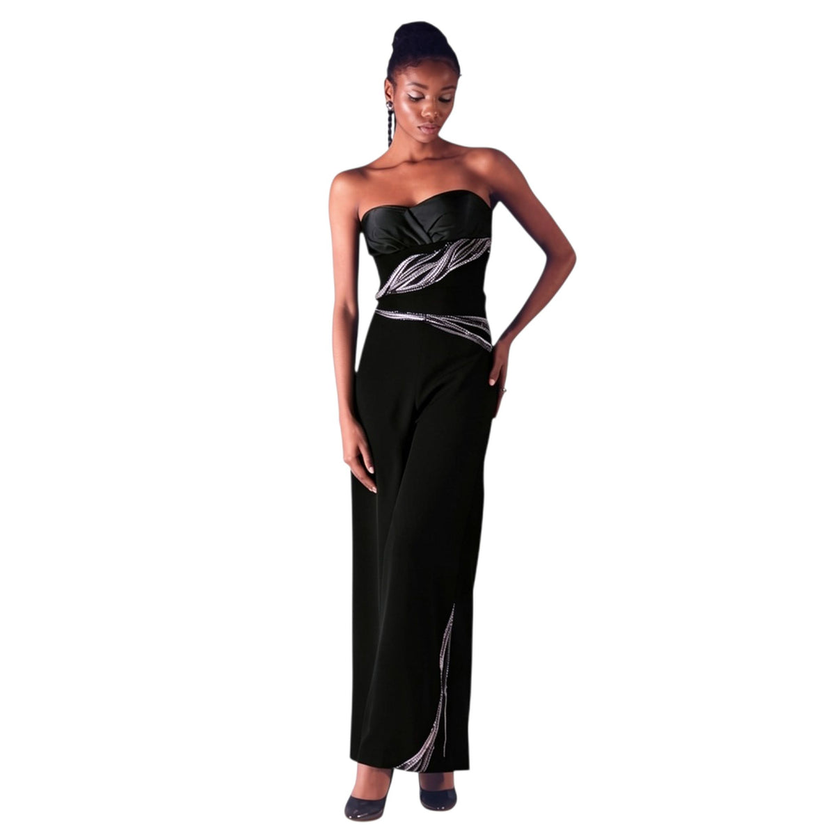 Draped Strapless Corset – Maha - Black