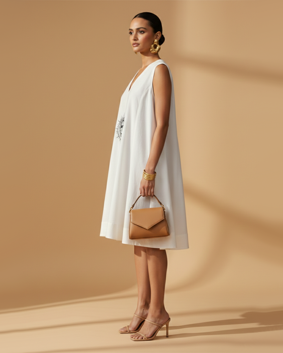 Princess Line Sun Dress – Luna Soleil - White