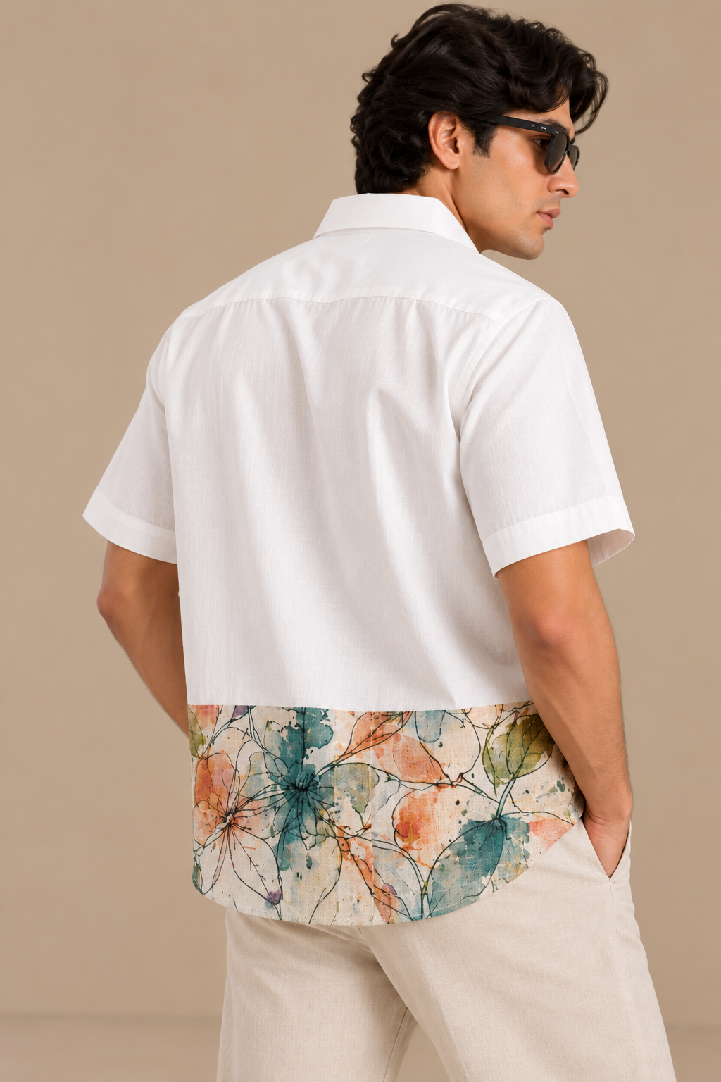 Men's Hem Patch Shirt – Warli - Floral Print
