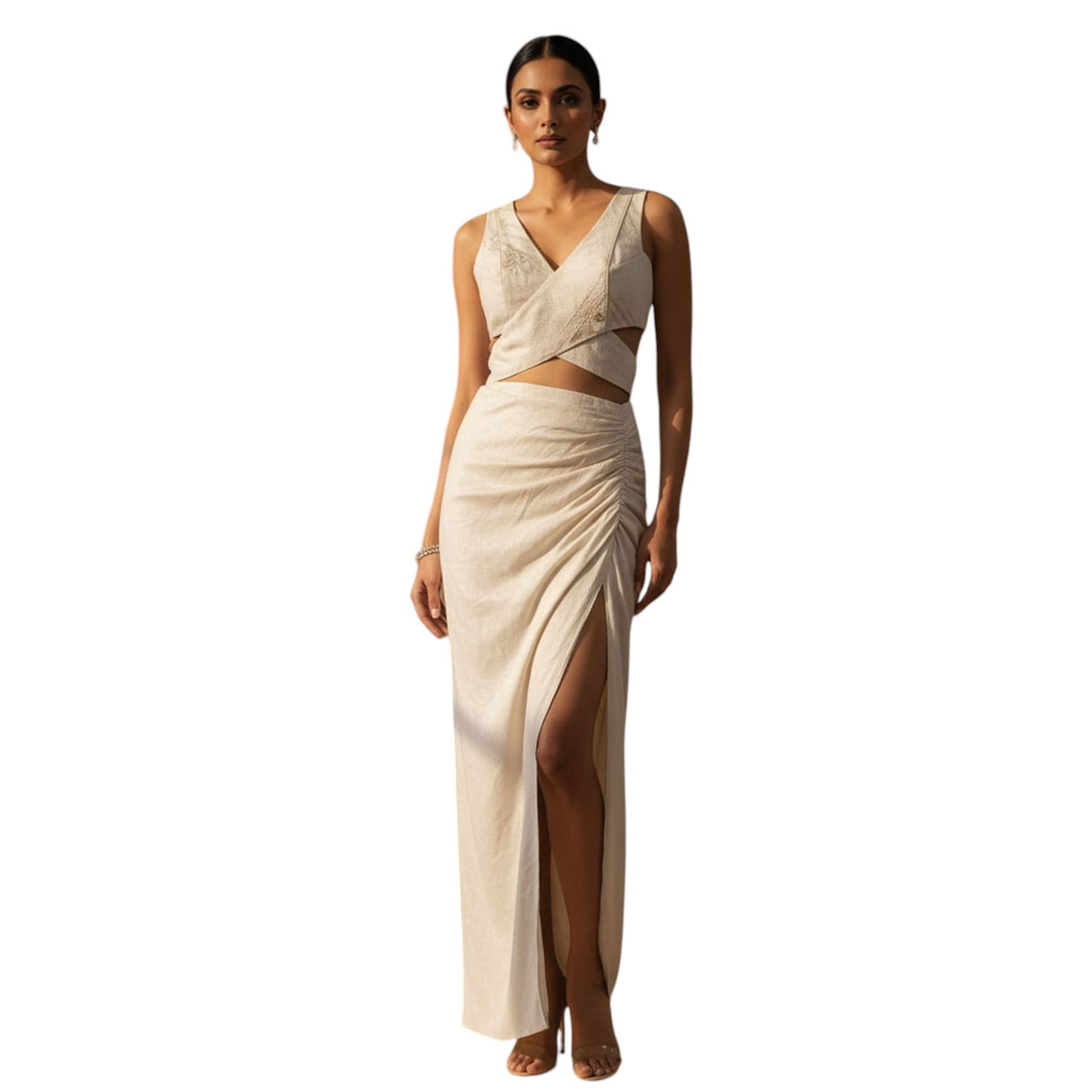 Criss Cross Backless Vest – Duskline - Beige