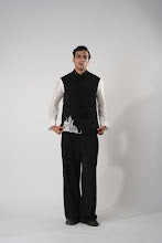 Men's Mandarin Collar Sadri – Baronet - Black