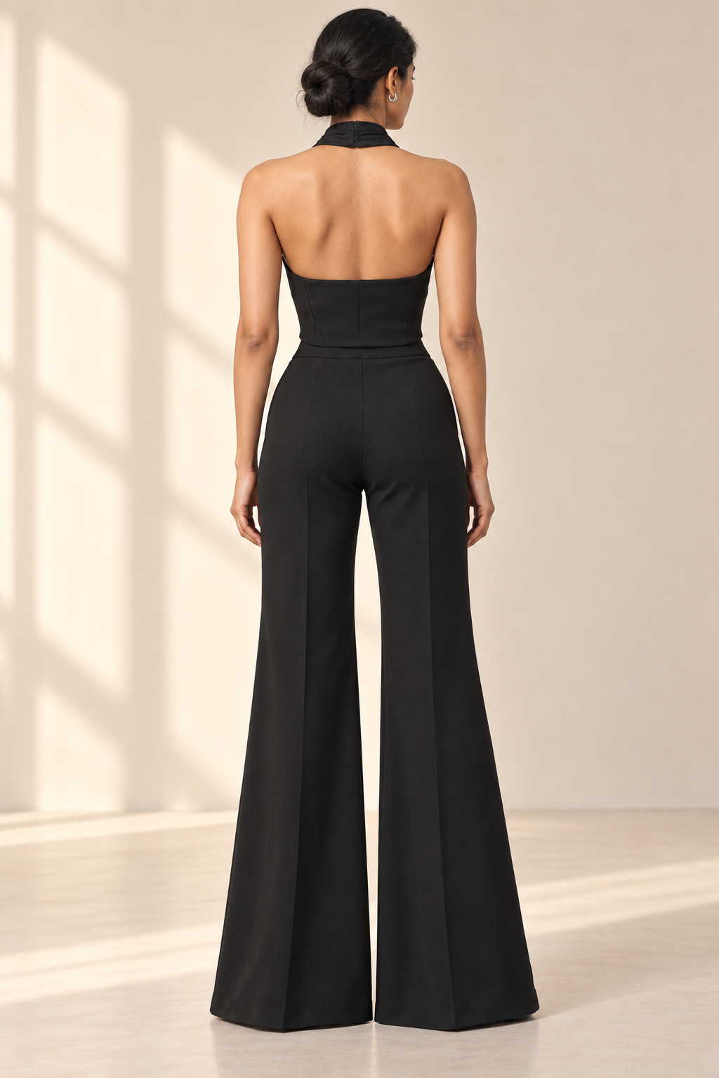 Draped Halter Neck Vest – Regal - Black