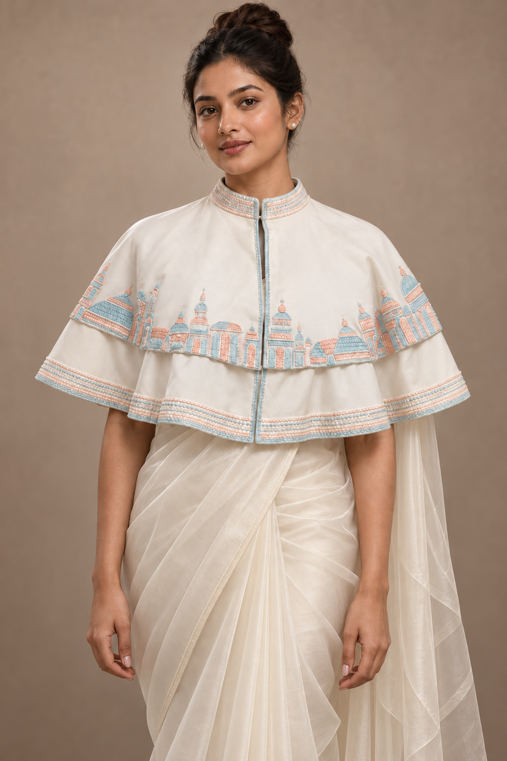 Circular Cape - White