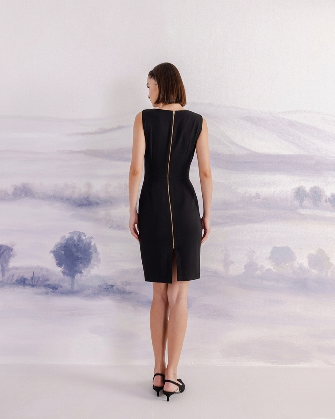 Sleeveless High Neck Bodycon Dress – Neophile - Black