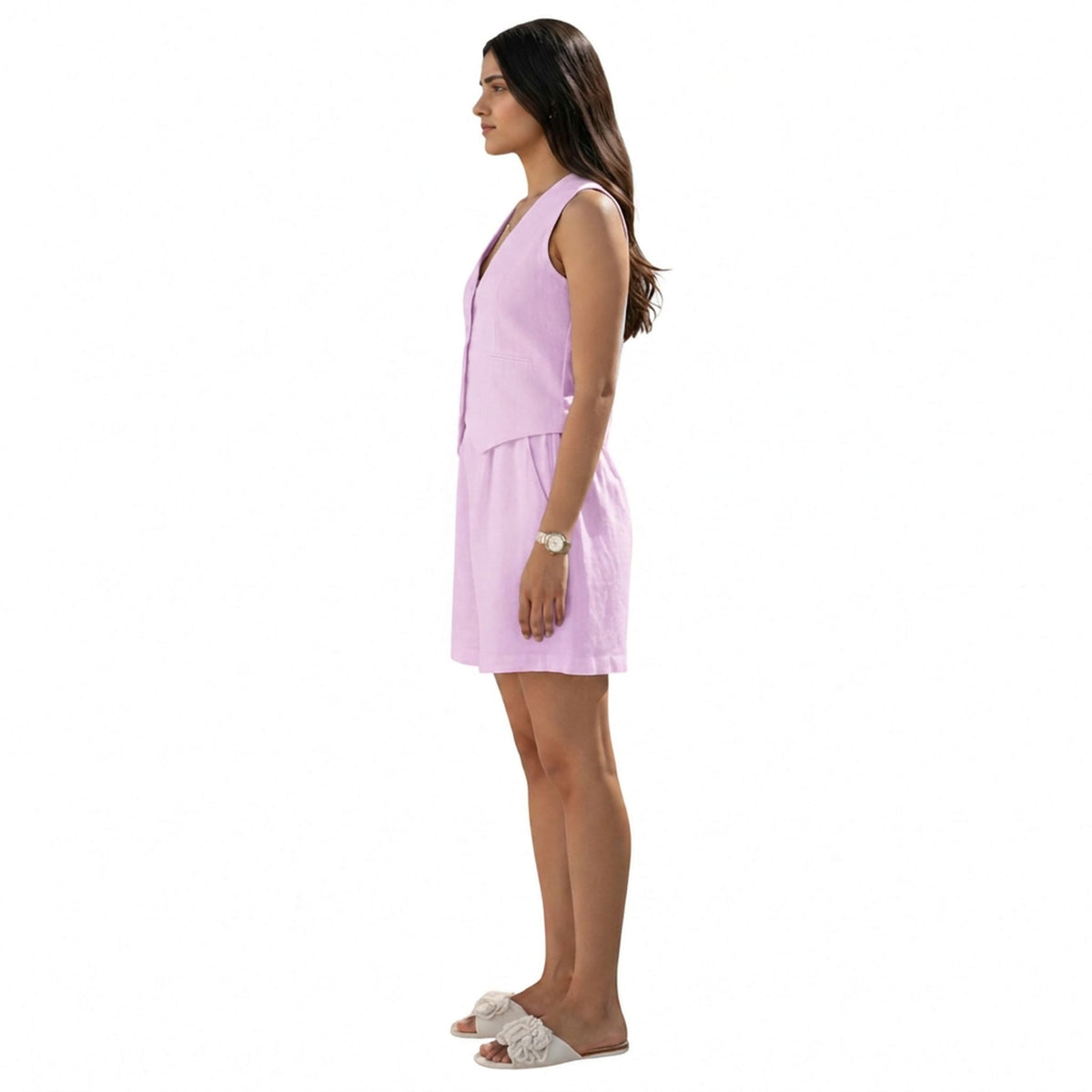 Tailored Hemp Vest – Power Muse - Lavender