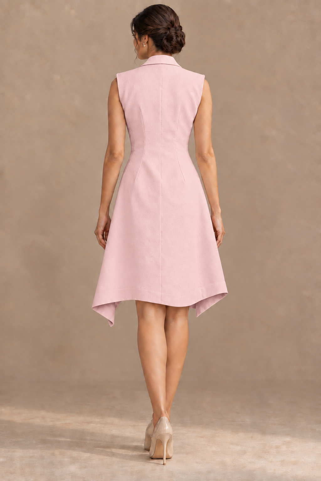 Asymmetric Wrap Blazer Dress – Artline - Pink