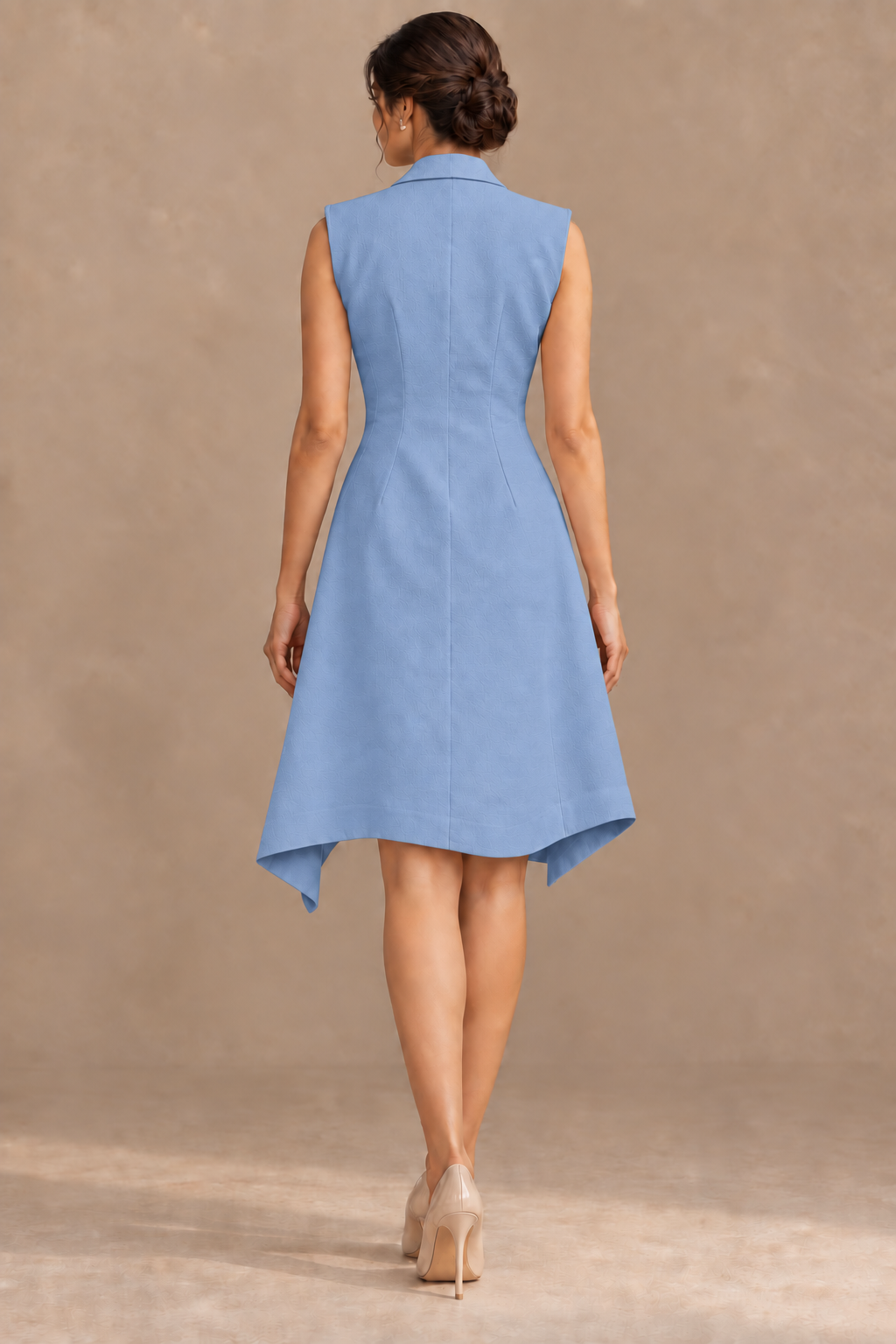 Asymmetric Wrap Blazer Dress – Artline - Blue