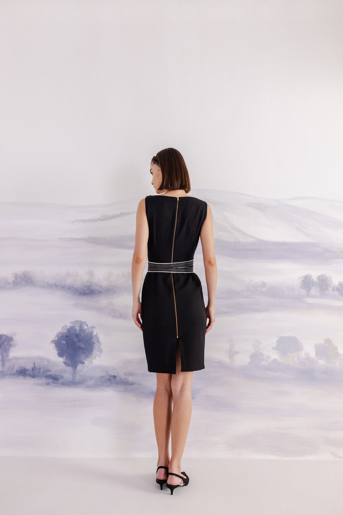 Sleeveless High Neck Bodycon Dress – Neophile - Black