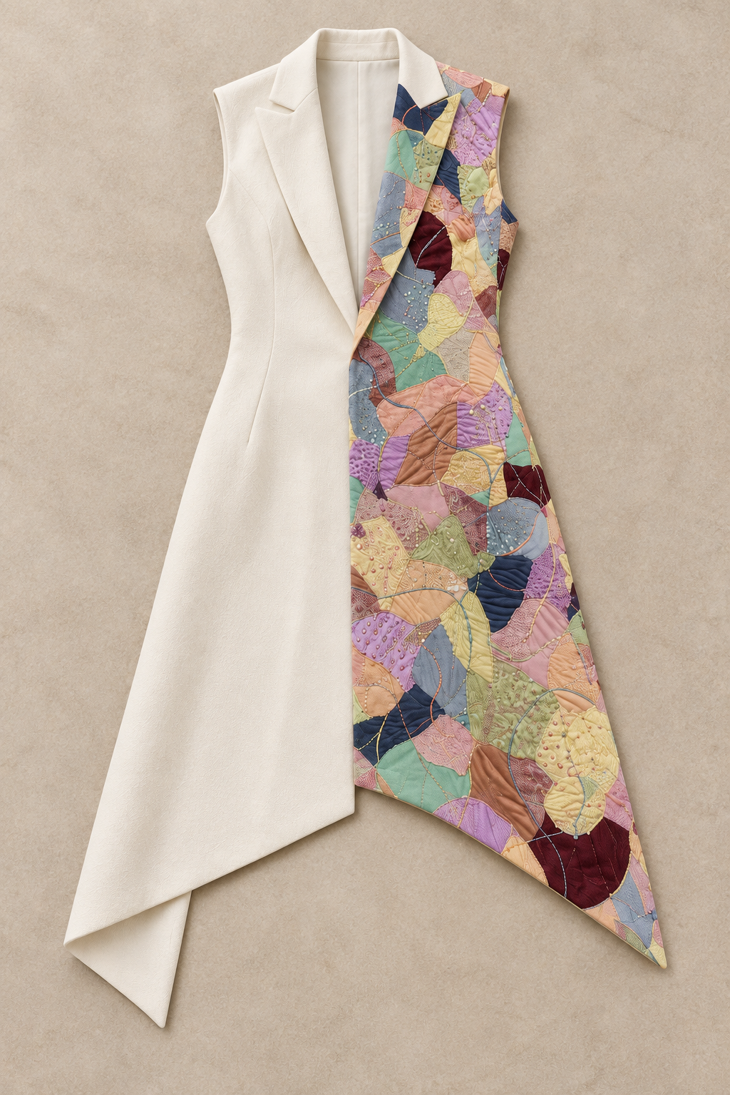 Asymmetric Wrap Blazer Dress – Artline - White