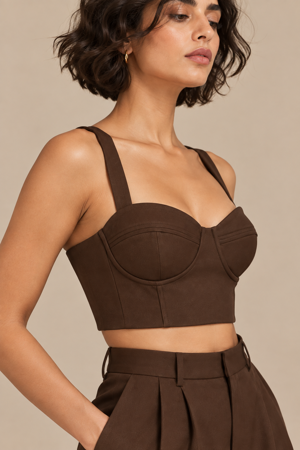 Sweetheart Neck Bustier – Opus - Deep Brown