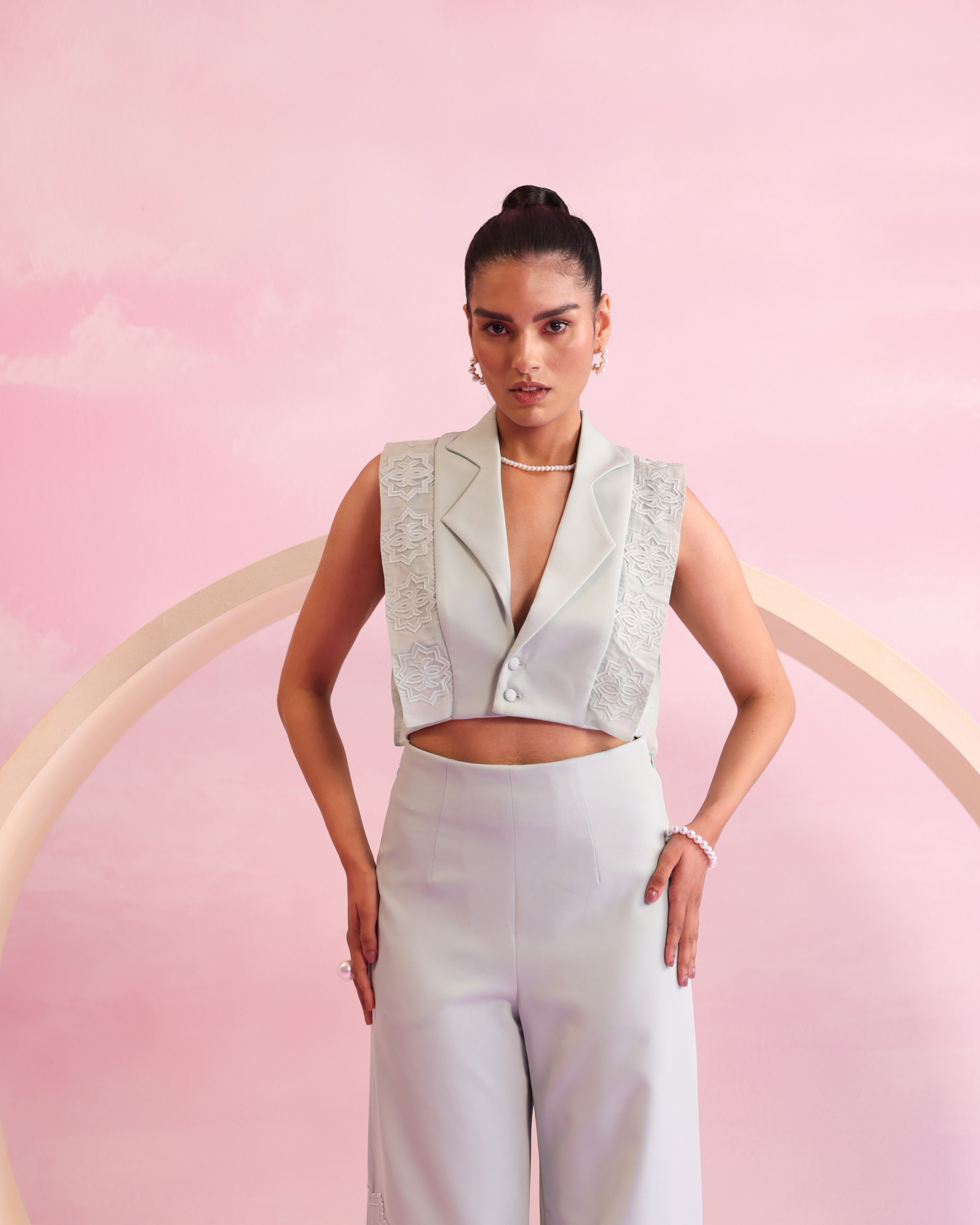 Mystic Mesh Notch Lapel Vest