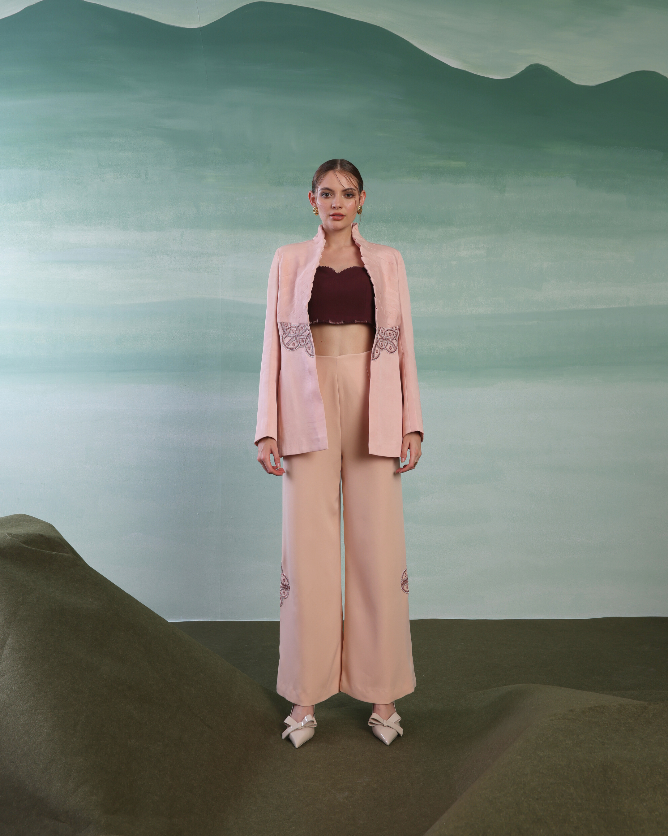 Aurelian Elegance Plated Blazer