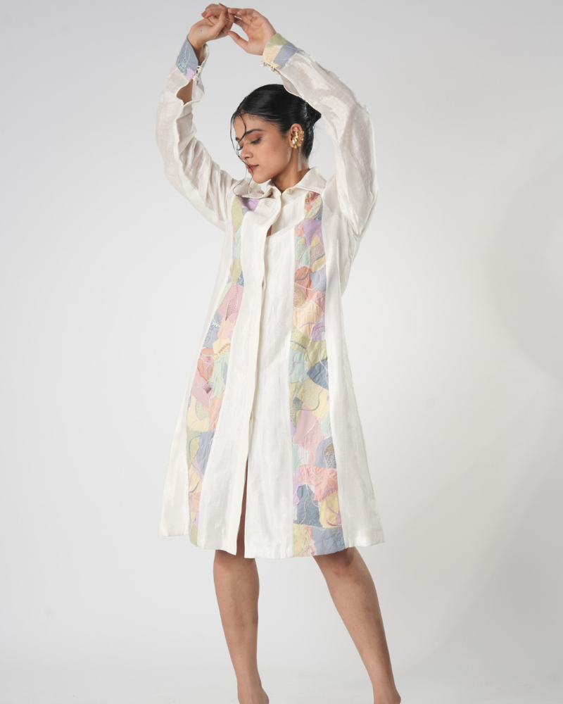 etheral elegance collared midi