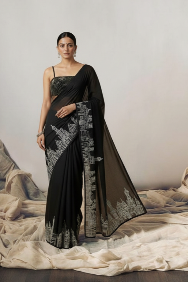 Azure Heritage Pallu Saree