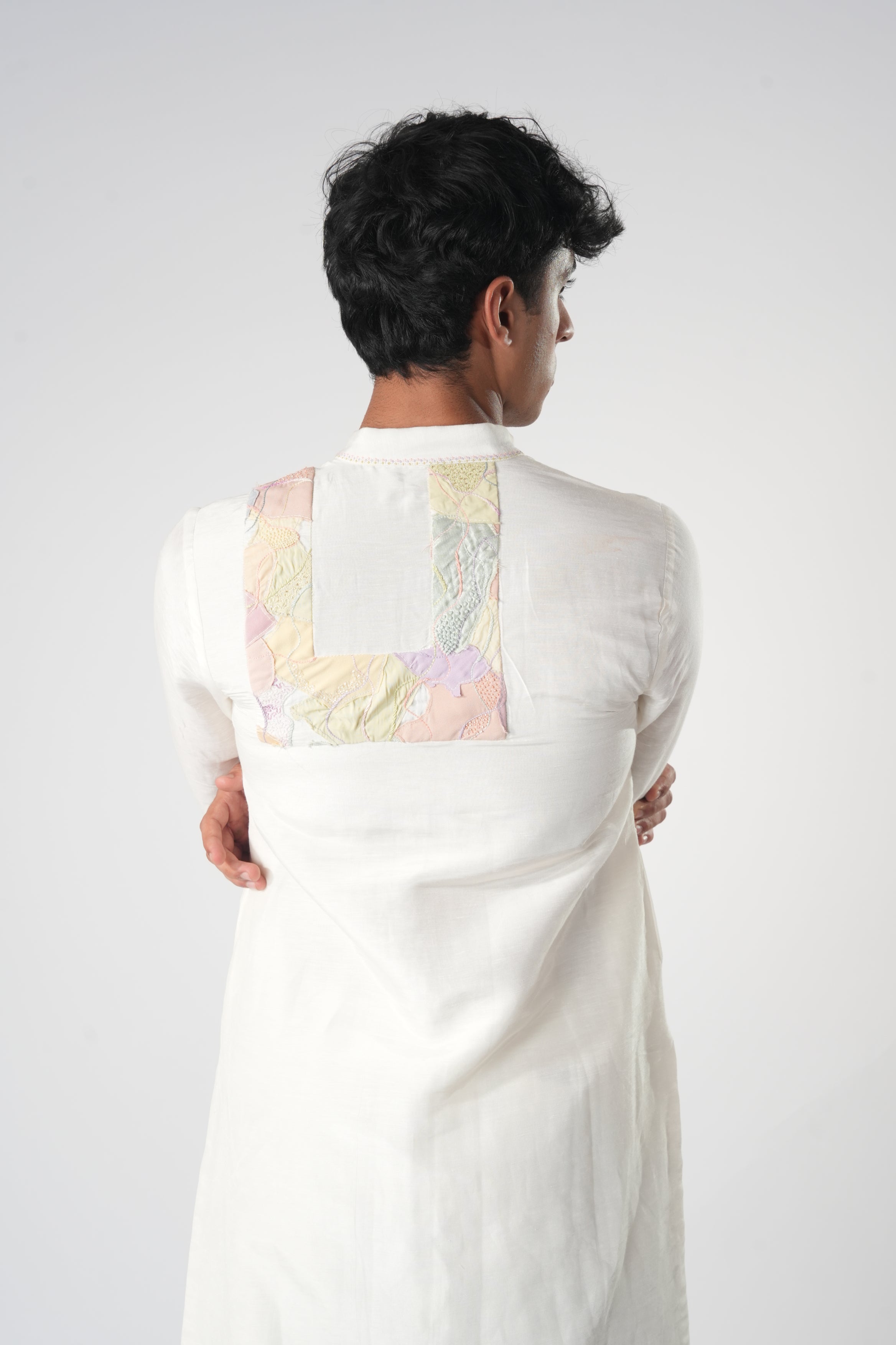 serene pastel panel kurta