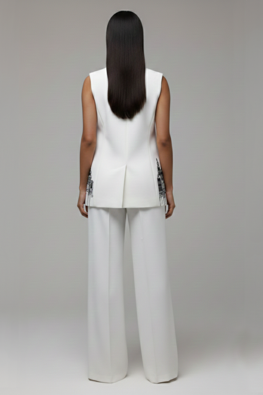 Ivory Cutaway Blazer