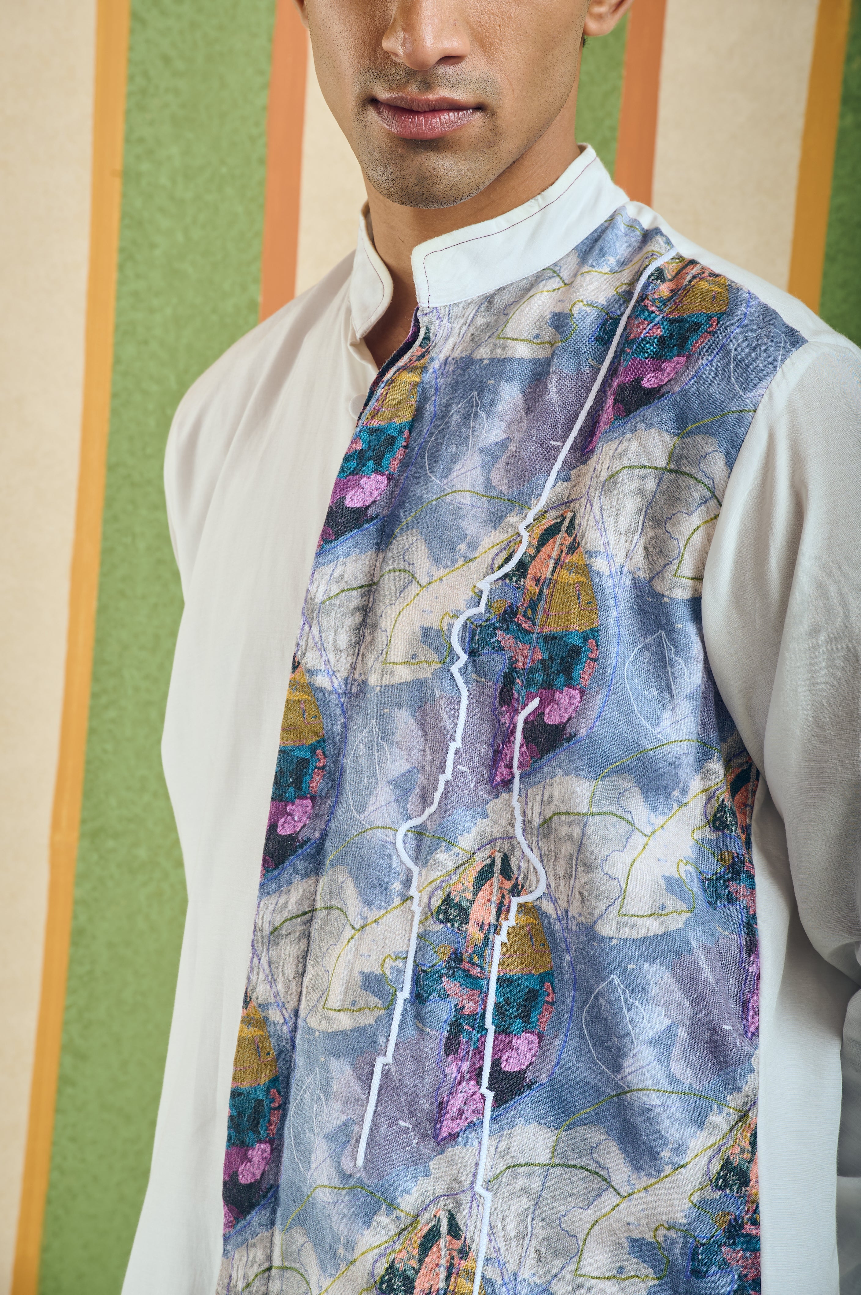 Split Canvas Shirt