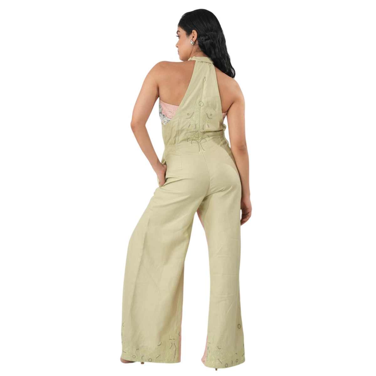 Detachable Halter Jumpsuit – Detaché - Pink And Green