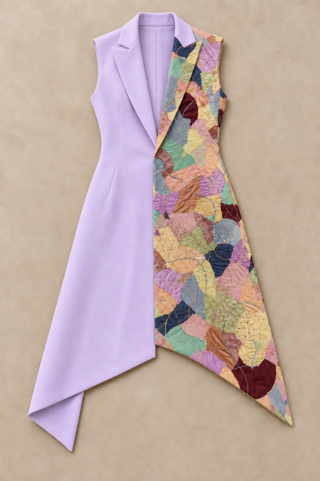 Asymmetric Wrap Blazer Dress – Artline - Lavender
