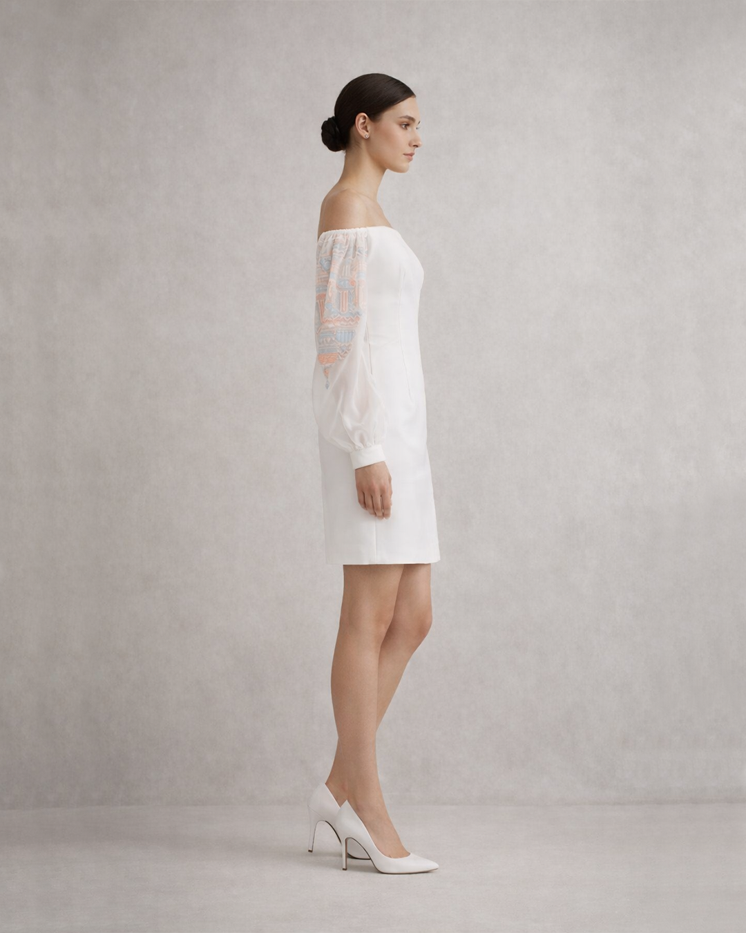 Organza Off-Shoulder Dress – Sovrana - White