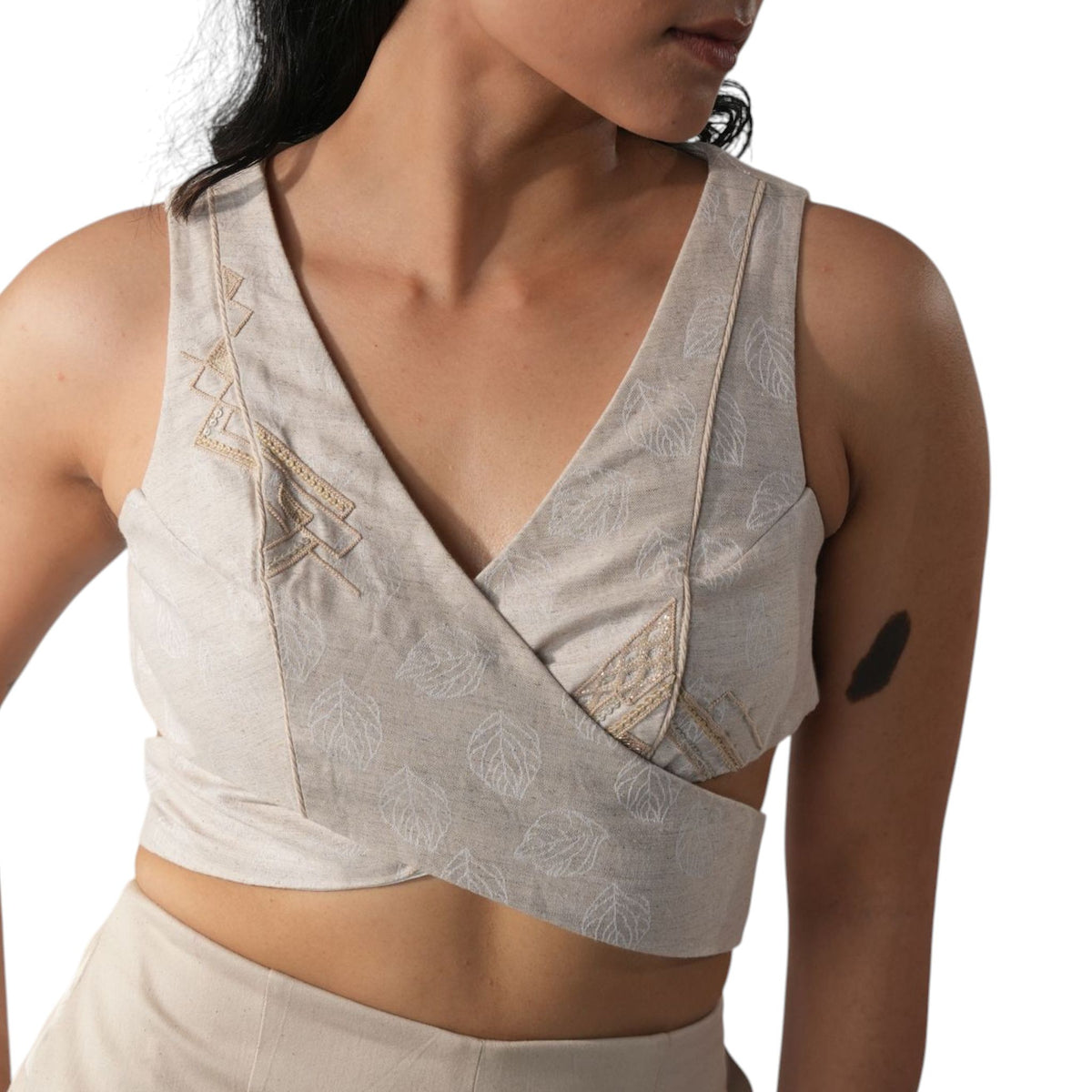 Criss Cross Backless Vest – Duskline - Beige