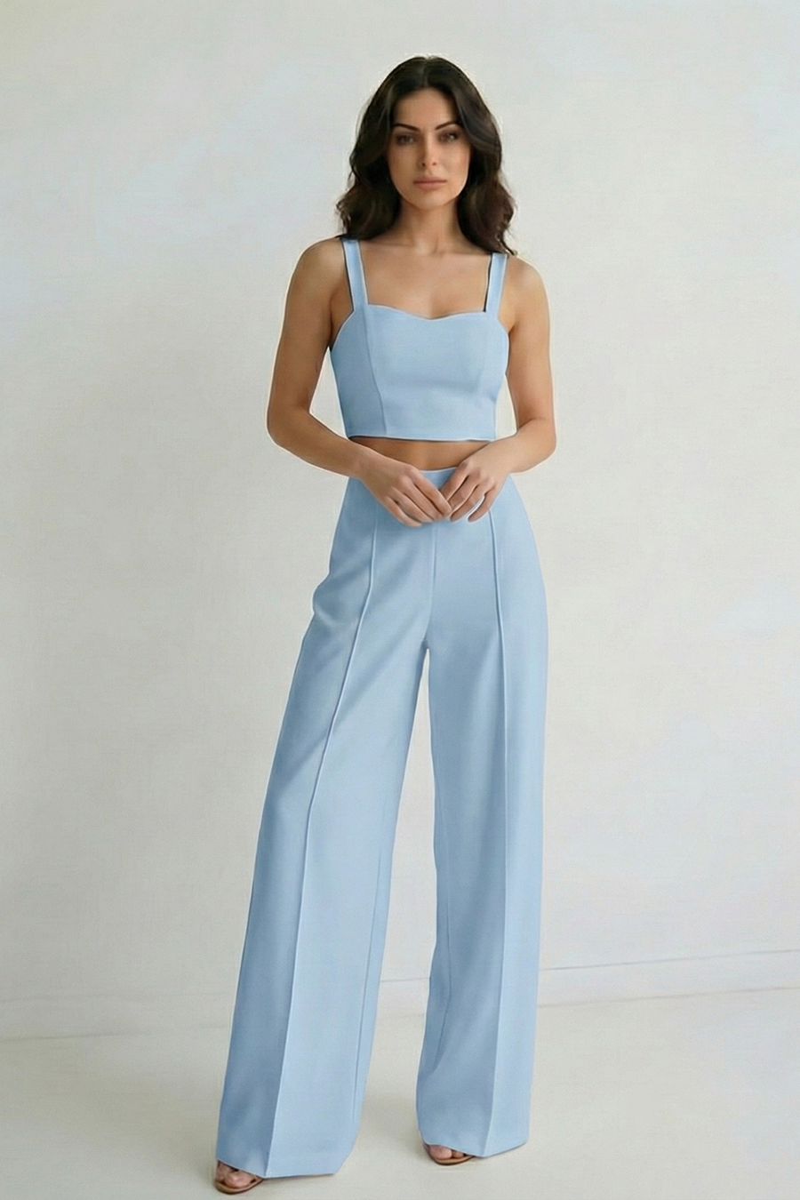 Sweetheart Neck Corset – Venusian Grace - Sky Blue