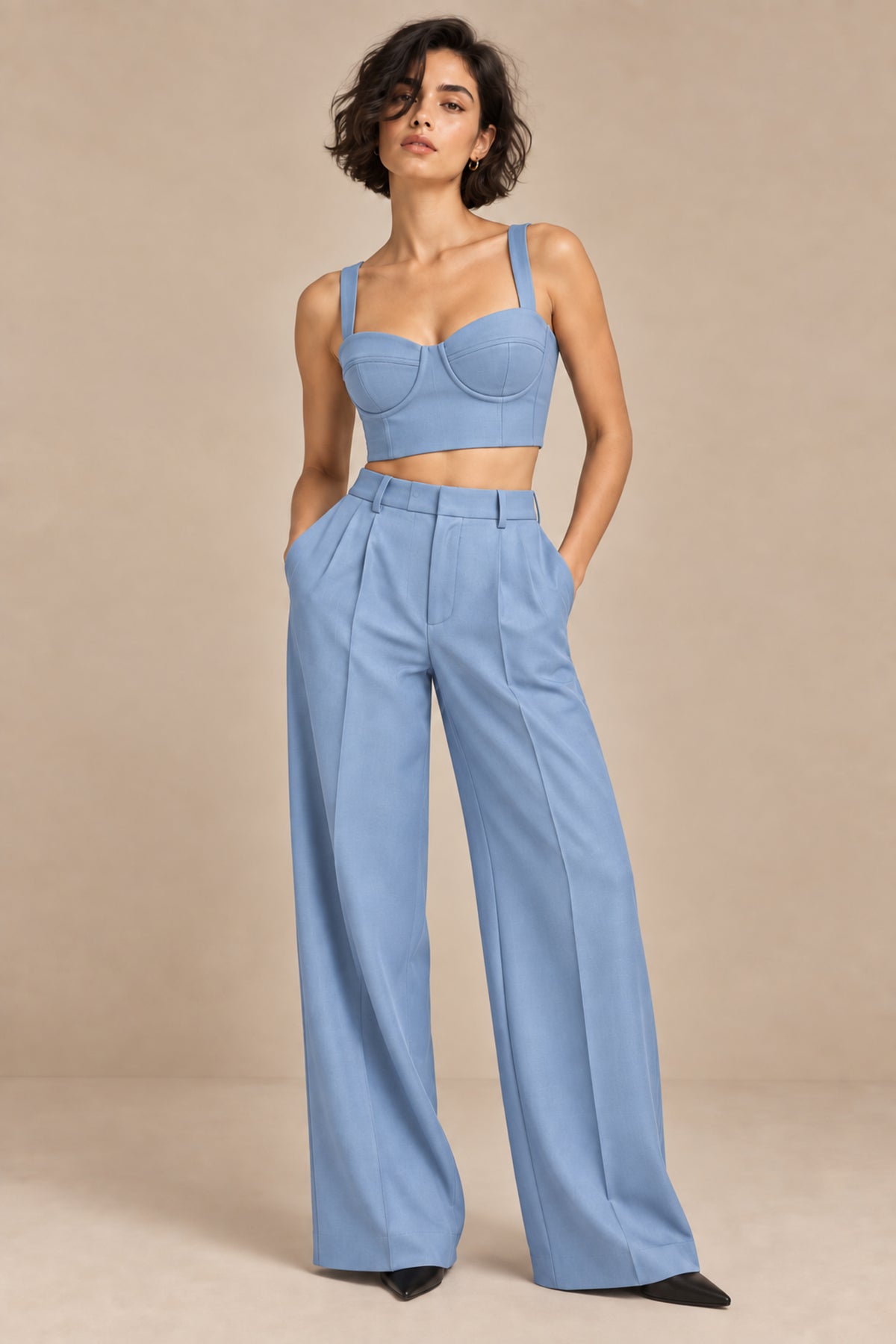 Sweetheart Neck Bustier – Opus - Faded Blue
