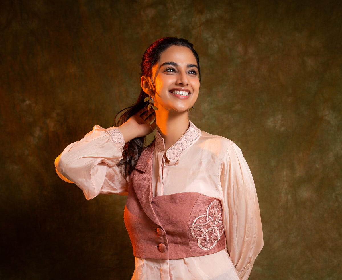 Sheer Translucent Shirt – Trinitaria - Blush Pink