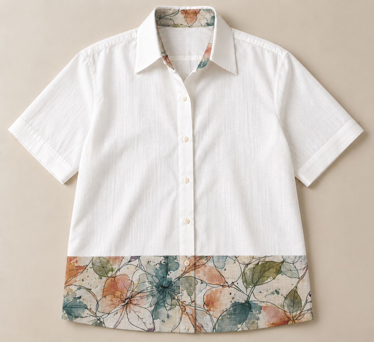 Men's Hem Patch Shirt – Warli - Floral Print