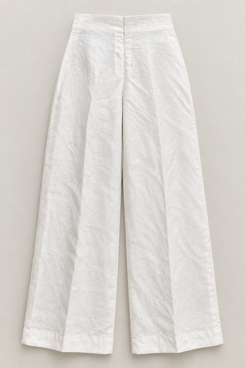 Plain Wide-Leg Trousers – Reclaim - Ivory