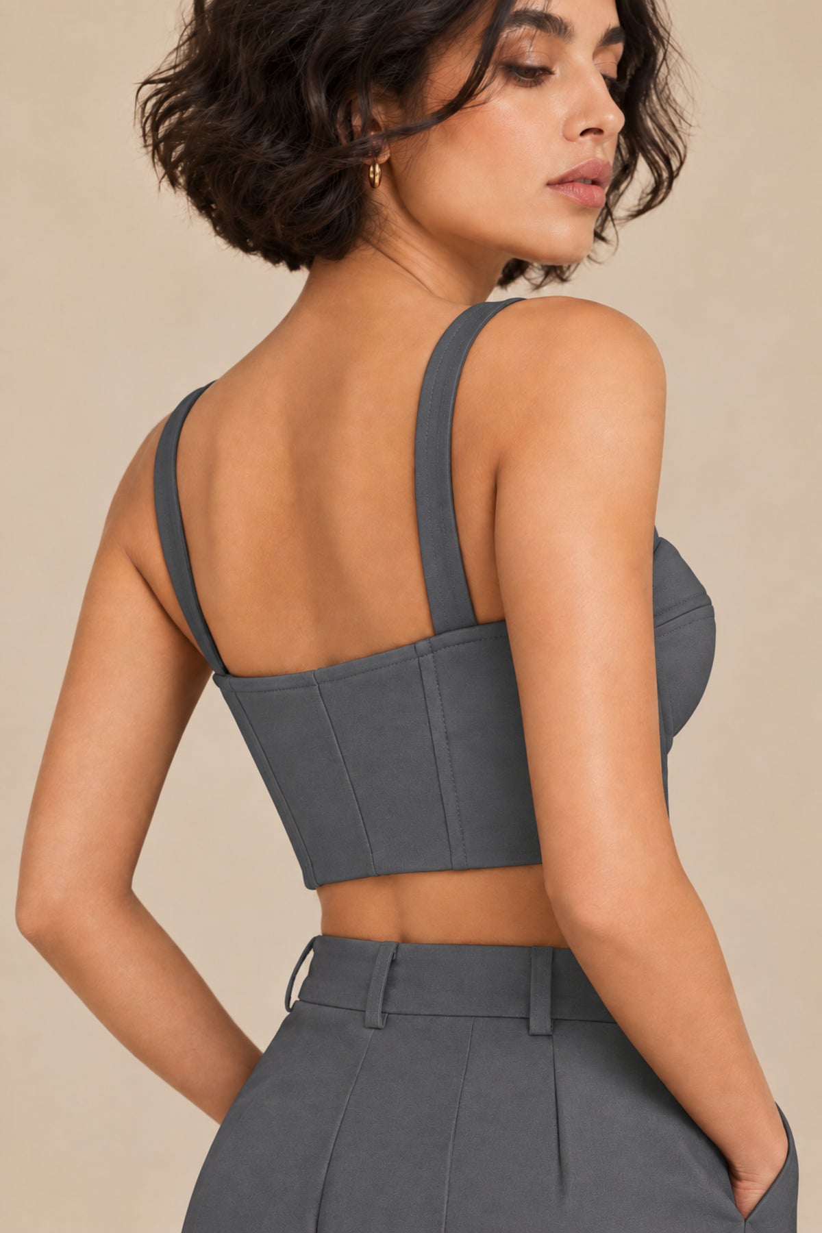 Sweetheart Neck Bustier – Opus - Underworld Grey