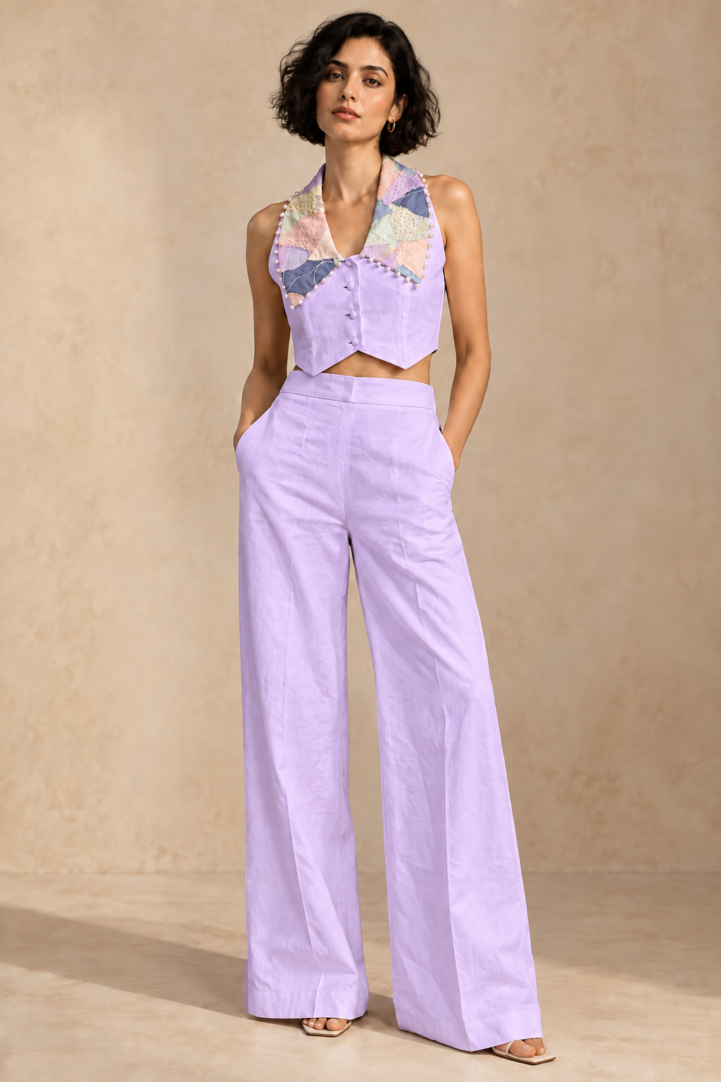 Plain Wide-Leg Trousers – Reclaim - Lilac