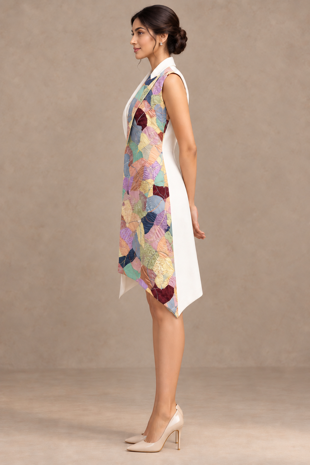 Asymmetric Wrap Blazer Dress – Artline - White