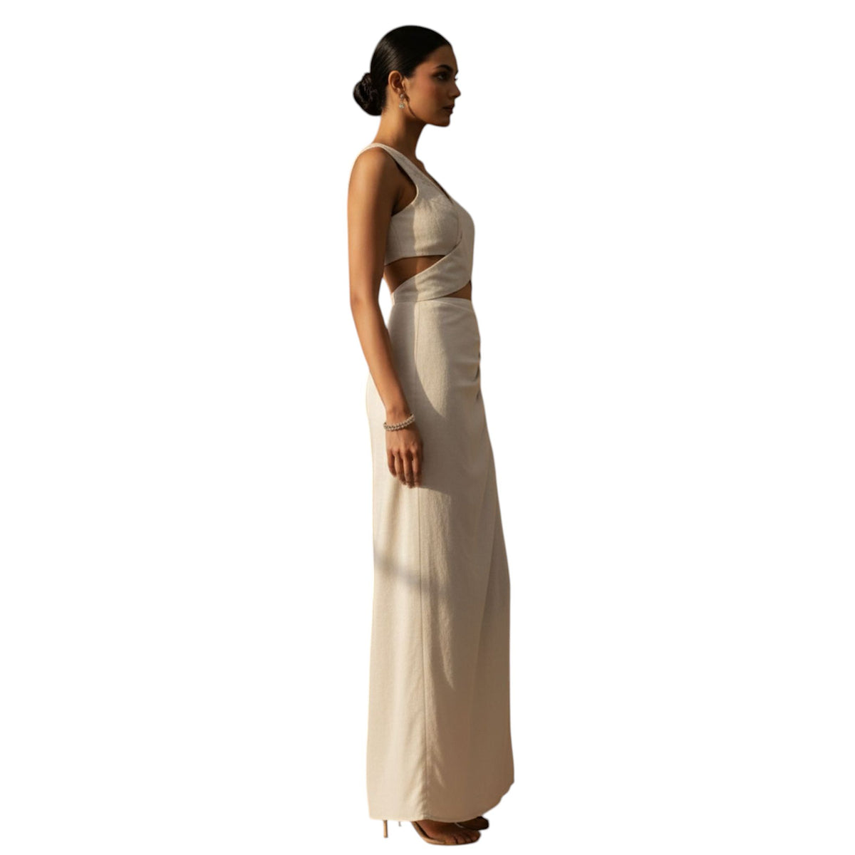 Criss Cross Backless Vest – Duskline - Beige