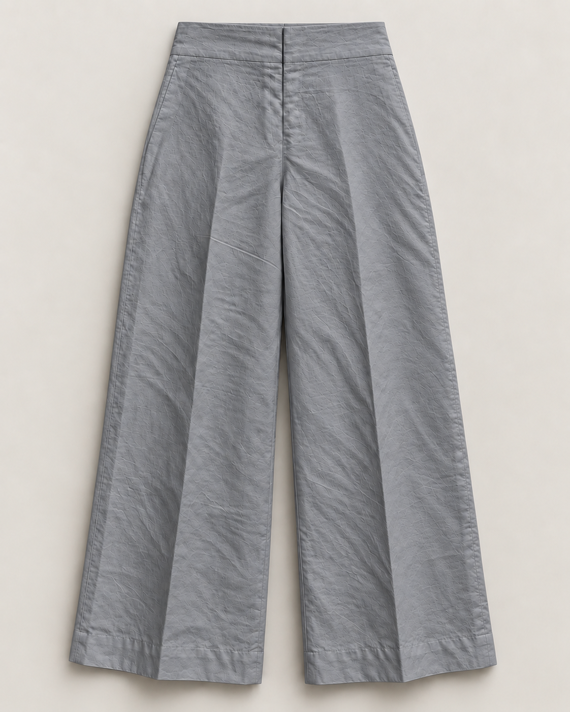 Plain Wide-Leg Trousers – Reclaim - Grey