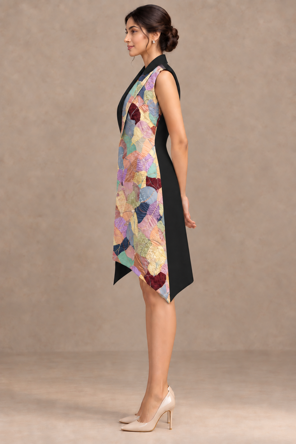 Asymmetric Wrap Blazer Dress – Artline - Black