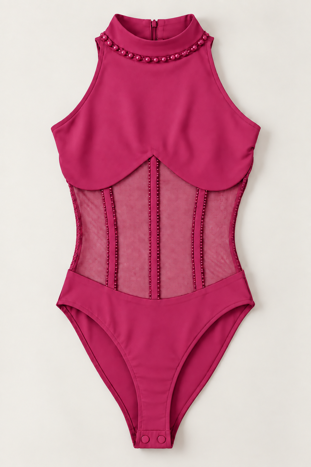 Mesh Corset Bodysuit – Greek - Burst Berry