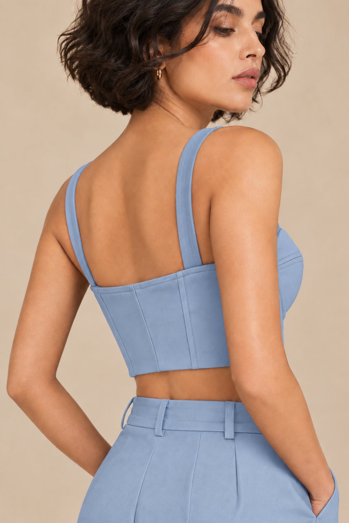 Sweetheart Neck Bustier – Opus - Faded Blue