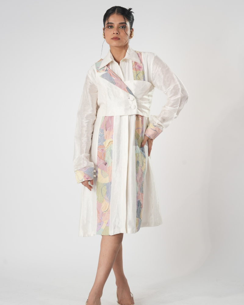 etheral elegance collared midi