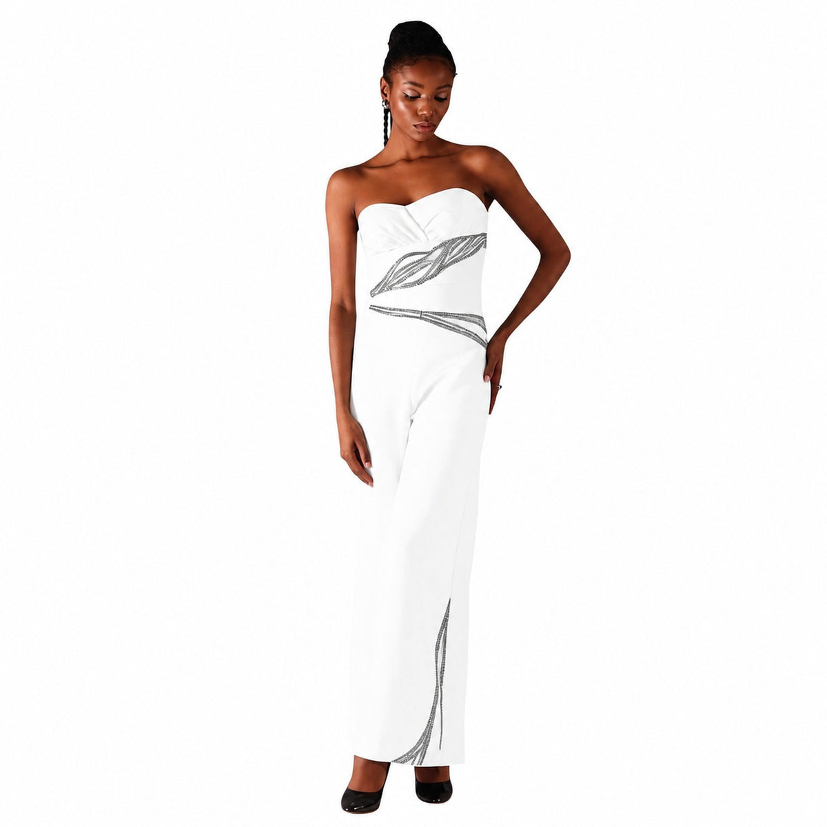 Draped Strapless Corset – Maha - White