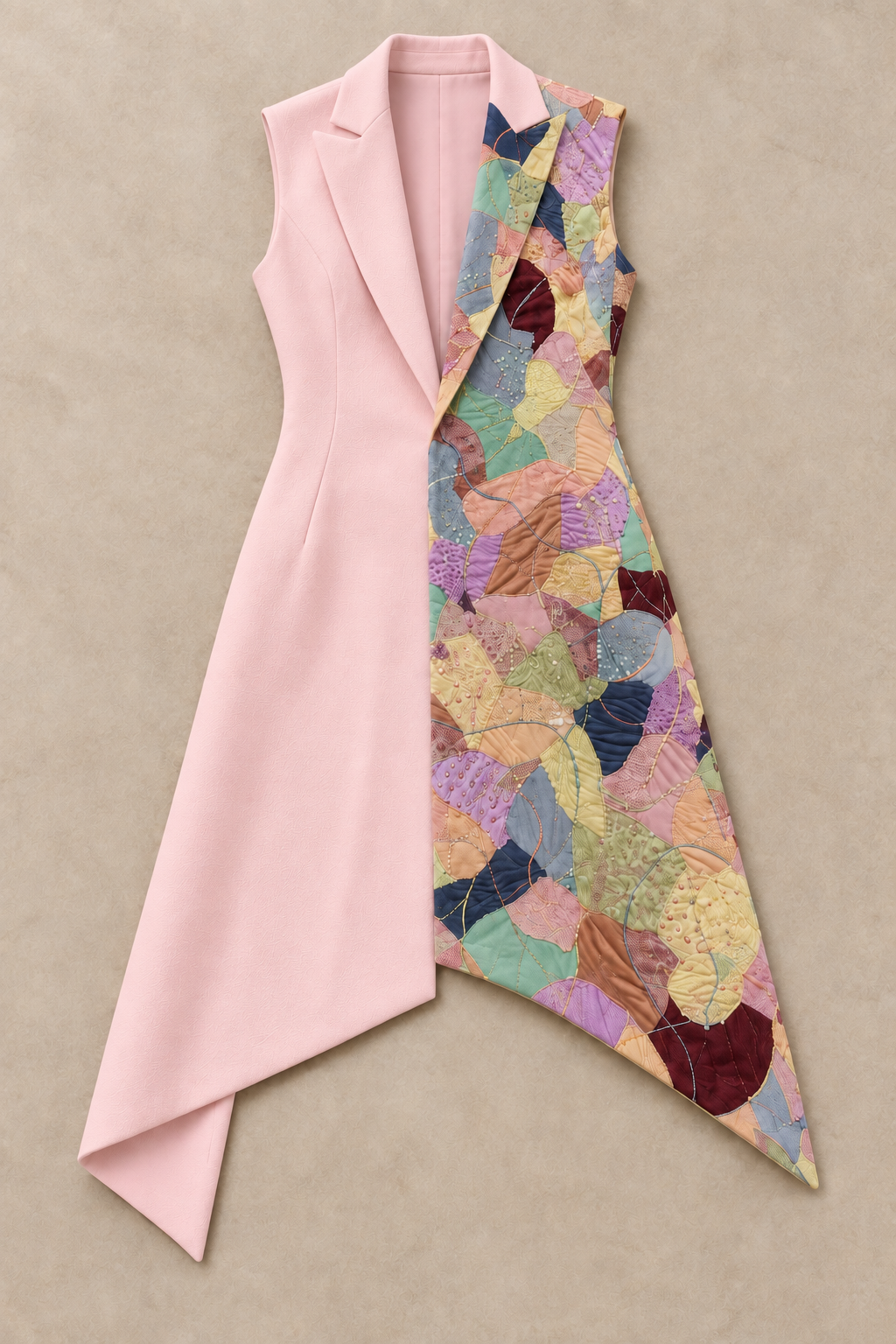 Asymmetric Wrap Blazer Dress – Artline - Pink