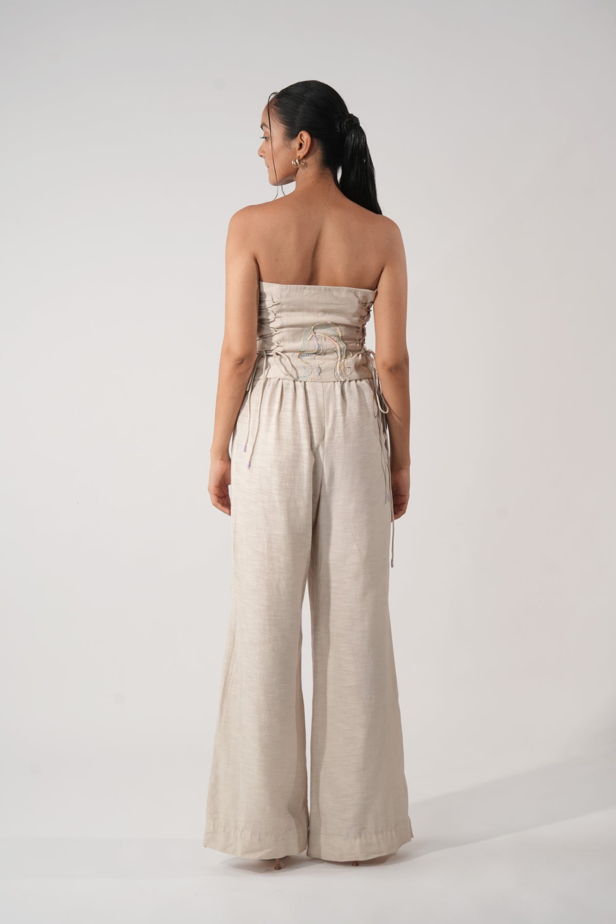 Lace-Up Tube Corset – Potnia - Beige